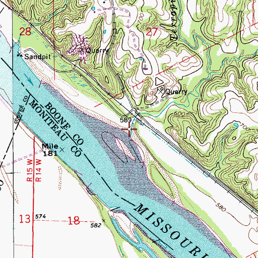 Topographic Map of Terrapin Creek, MO