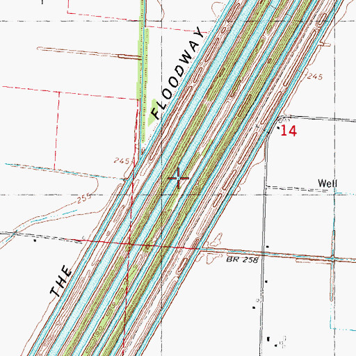 Topographic Map of The Floodway, MO