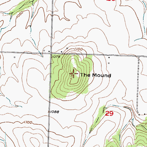 Topographic Map of The Mound, MO