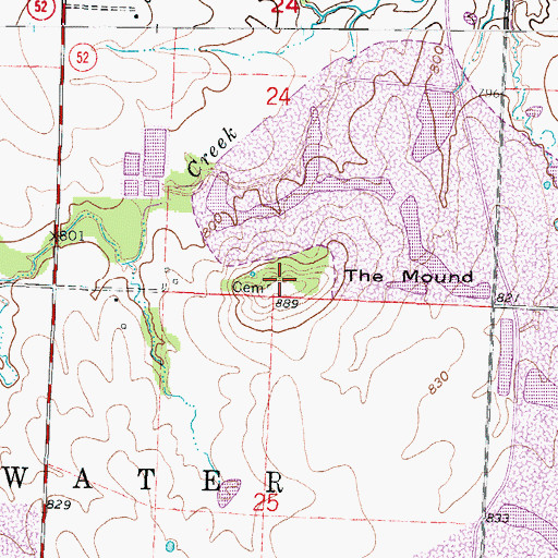 Topographic Map of The Mound, MO