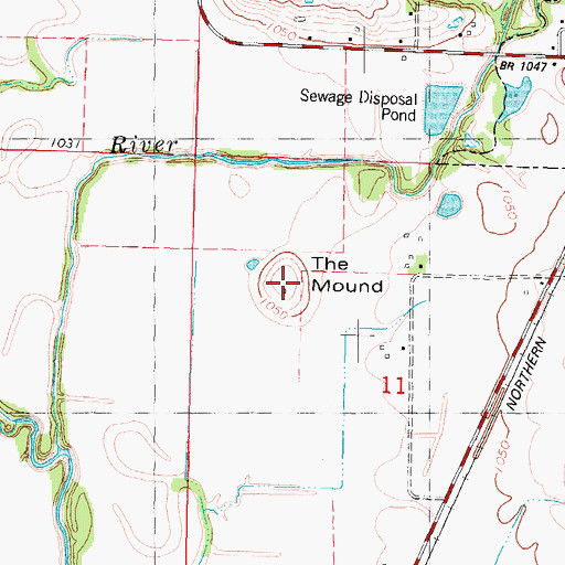 Topographic Map of The Mound, MO