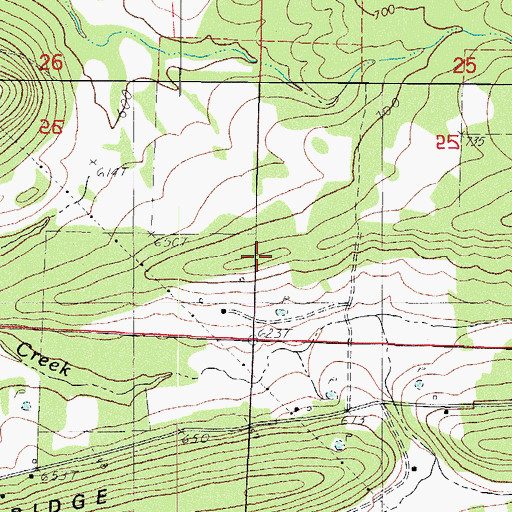 Topographic Map of Mount Nebo Church, AR