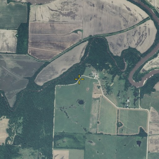 Aerial/Satellite Image of Thomas Cemetery, MO