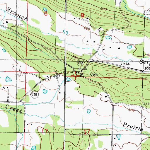 Topographic Map of Mount Pleasant Church, AR