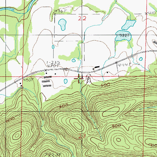 Topographic Map of Mount Pleasant Church, AR