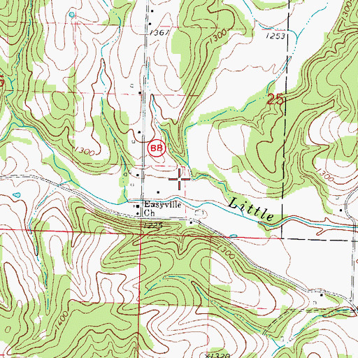 Topographic Map of Todd Hollow, MO