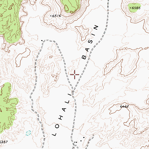 Topographic Map of Lohali Basin, AZ