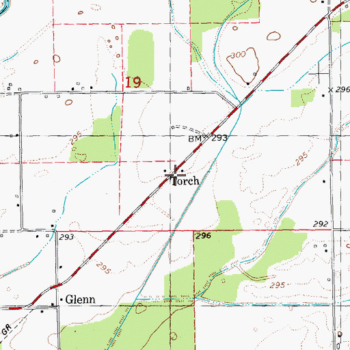 Topographic Map of Torch, MO