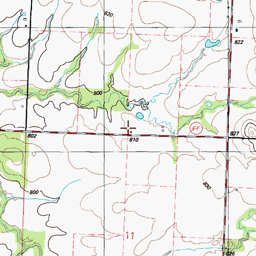Topographic Map of Totten School (historical), MO