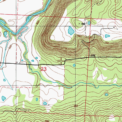 Topographic Map of Mount View Church, AR