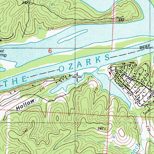 Topographic Map of Townes Hollow, MO