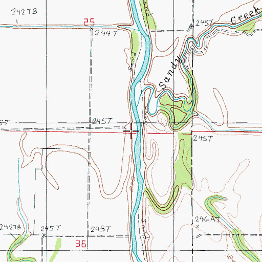 Topographic Map of Trail Creek, MO