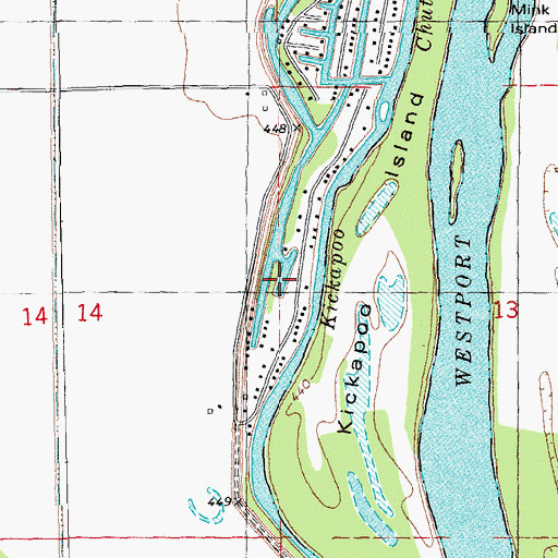 Topographic Map of Tremell Slough, MO