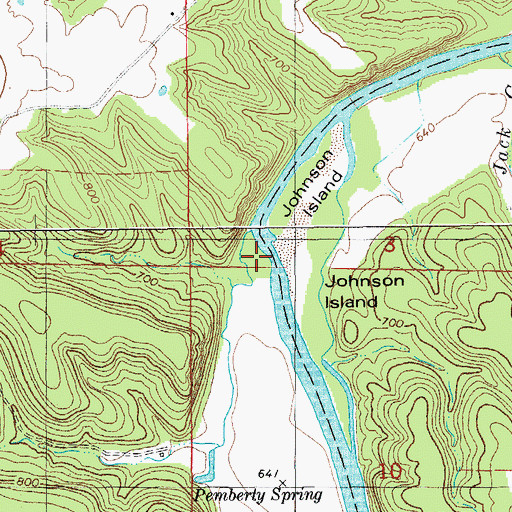 Topographic Map of Turkey Creek, MO