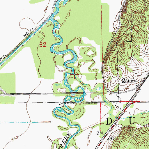 Topographic Map of Turkey Creek, MO