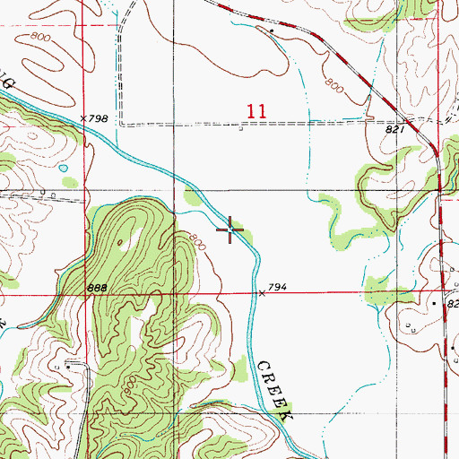 Topographic Map of Turkey Creek, MO