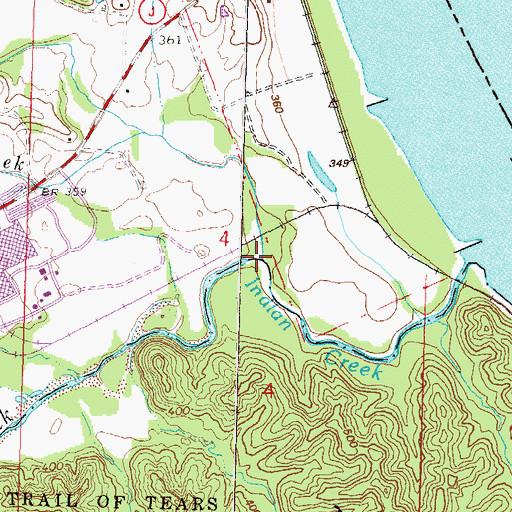 Topographic Map of Turkey Creek, MO