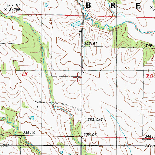 Topographic Map of Turkey Creek School, MO