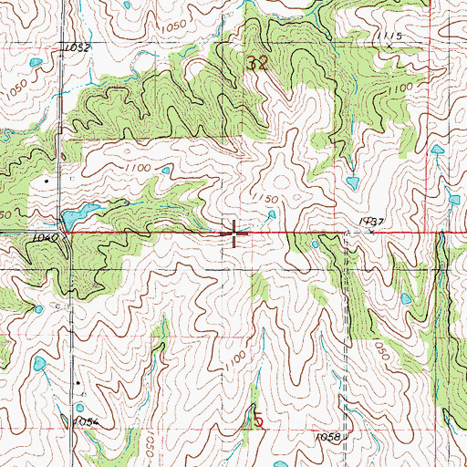Topographic Map of Turkey Grove School (historical), MO