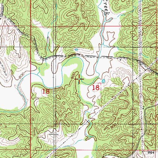 Topographic Map of Turkey Run, MO