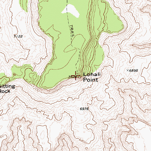 Topographic Map of Lohali Point, AZ
