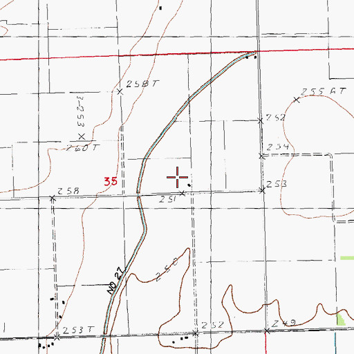 Topographic Map of Tywhappity School, MO