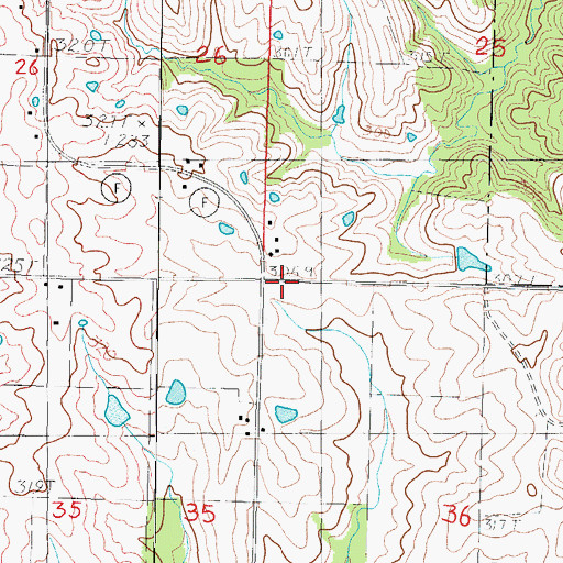 Topographic Map of Union Chapel (historical), MO