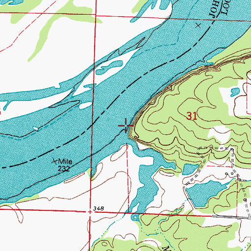 Topographic Map of Mud Branch, AR