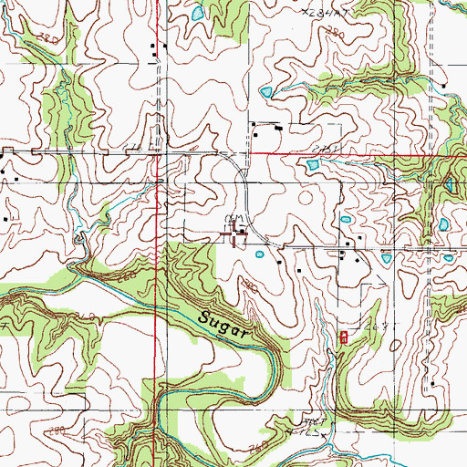 Topographic Map of Union Church, MO