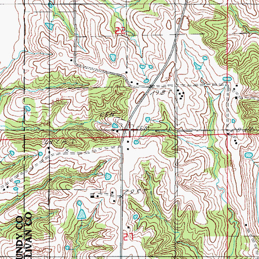 Topographic Map of Union Grove Church (historical), MO