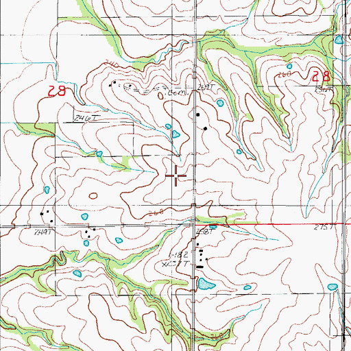 Topographic Map of Union Grove School (historical), MO