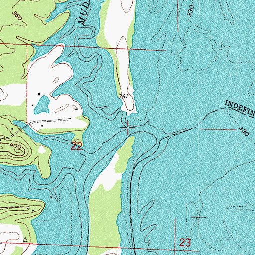 Topographic Map of Mud Creek, AR