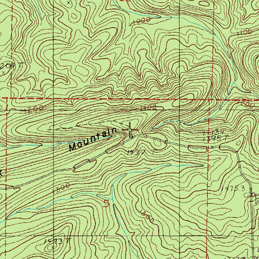 Topographic Map of Mud Lick Mountain, AR
