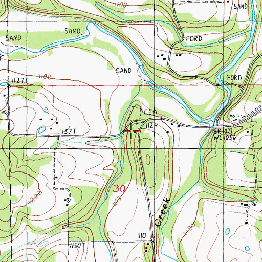 Topographic Map of Union School, MO