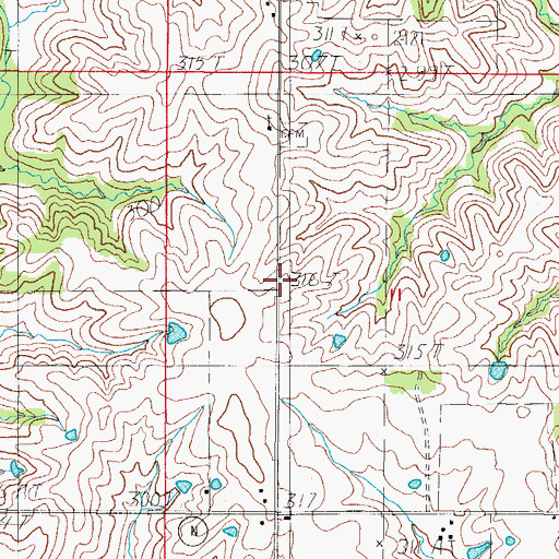 Topographic Map of Union School (historical), MO