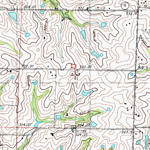 Topographic Map of Union School, MO
