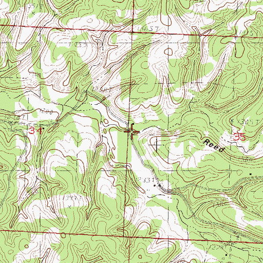 Topographic Map of Union Valley School (historical), MO