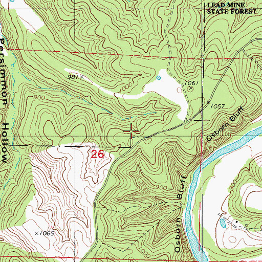 Topographic Map of Union Victory School (historical), MO