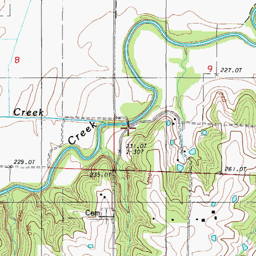 Topographic Map of Unity Chapel (historical), MO
