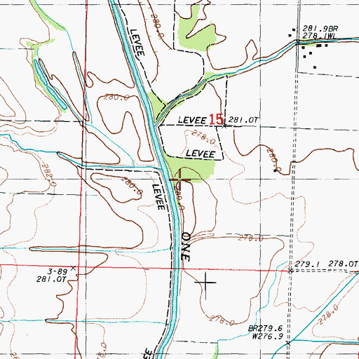 Topographic Map of Upper Neely Branch, MO