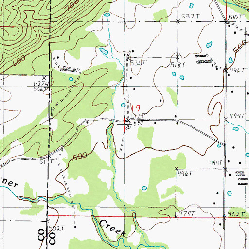 Topographic Map of Mulberry Church, AR