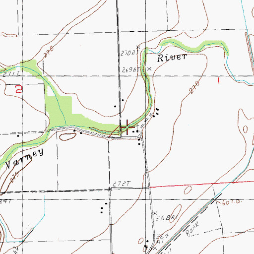 Topographic Map of Varney River Church, MO