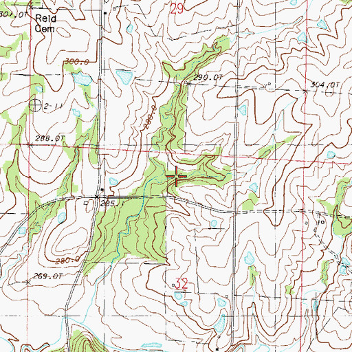 Topographic Map of Victoria School (historical), MO