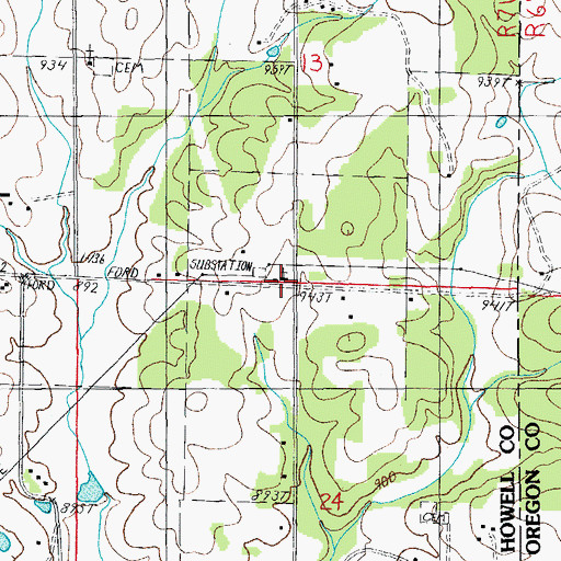 Topographic Map of Victory Mission Church, MO