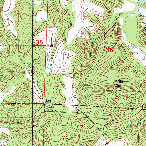 Topographic Map of Victory School (historical), MO