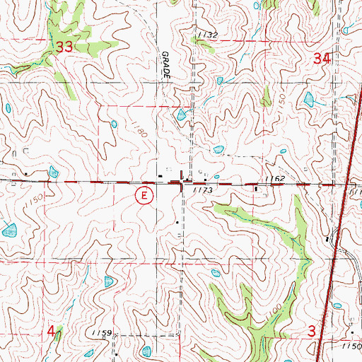 Topographic Map of Victory School, MO