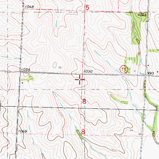 Topographic Map of Wade School (historical), MO