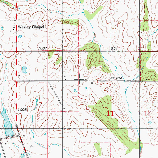 Topographic Map of Waite School (historical), MO