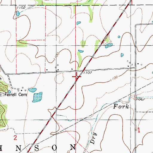 Topographic Map of Walker School, MO