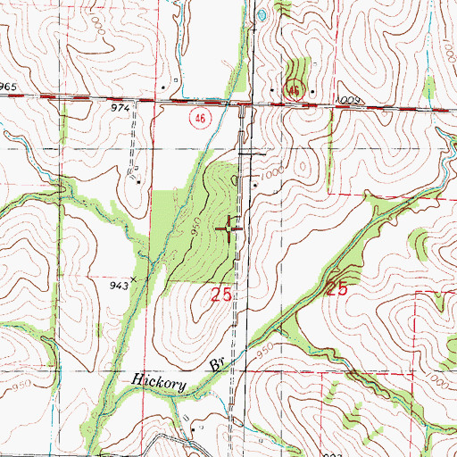 Topographic Map of Walkup School (historical), MO